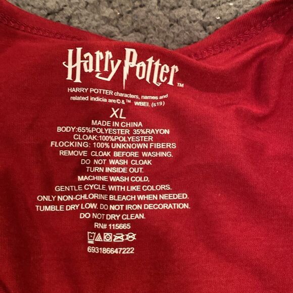 Harry Potter Burgundy Short Sleeve T Shirt Size XL - Picture 4 of 5
